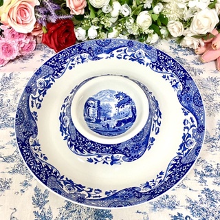 Spode Blue Italian Chip and Dip Platter จาน ขนาด 14 นิ้ว