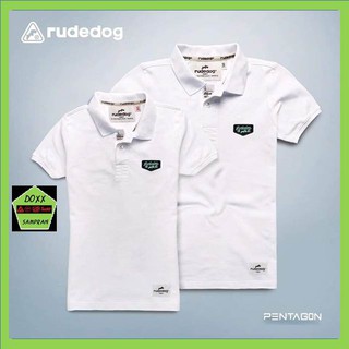 Rudedog เสื้อโปโล ชาย หญิง  รุ่น Pentagon สีขาว