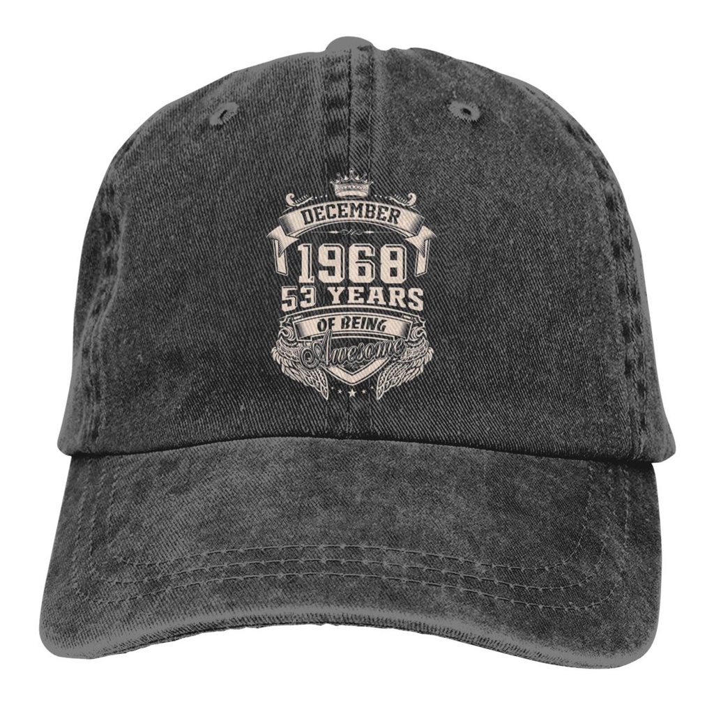 Born In ธันวาคม 1968 53 Years Of Being Awesome Overd Custom Premium Quality Cowboy Cap