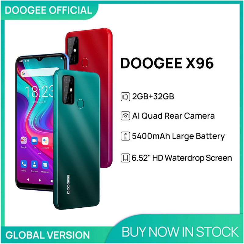 โทรศัพท์DOOGEE X96 Cellhones 2GB RAM 32GB ROM Octa Core 13M Quad Camera ...