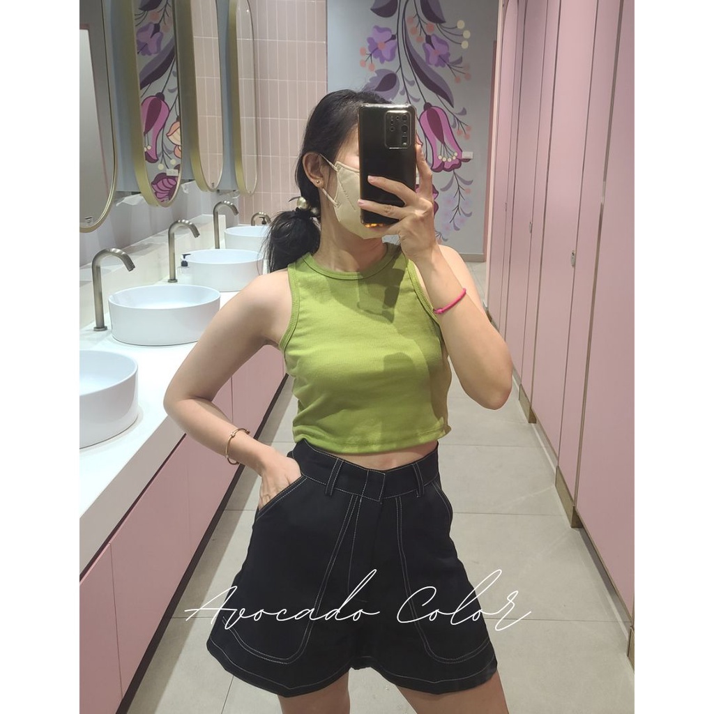 SIEUN เสื้อกล้ามครอปทรงเบสิค พร้อมส่ง Size XS-XL เสื้อกล้ามผู้หญิง ...