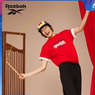 Reebok Reebok เสื้อยืดแขนสั้น เข้ากับทุกการแต่งกาย แฟชั่นฤดูใบไม้ผลิ สําหรับผู้ชาย และผู้หญิง