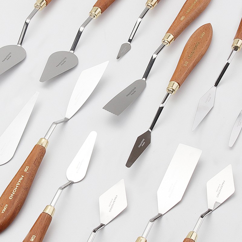 Hwahong เกรียงสแตนเลส Stainless palette knife เกรียงสีน้ำมัน เกรียงสีอะคริลิค เกรียงผสมสี เกรียง เกรียงปาดสี
