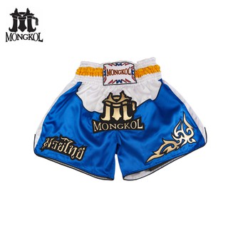 🇹🇭 Boxing Shorts กางเกงมวยไทย กางเกงชกมวย กางเกงมวย สีน้ำเงิน กางเกงผ้าซาติน กางเกงนักมวย