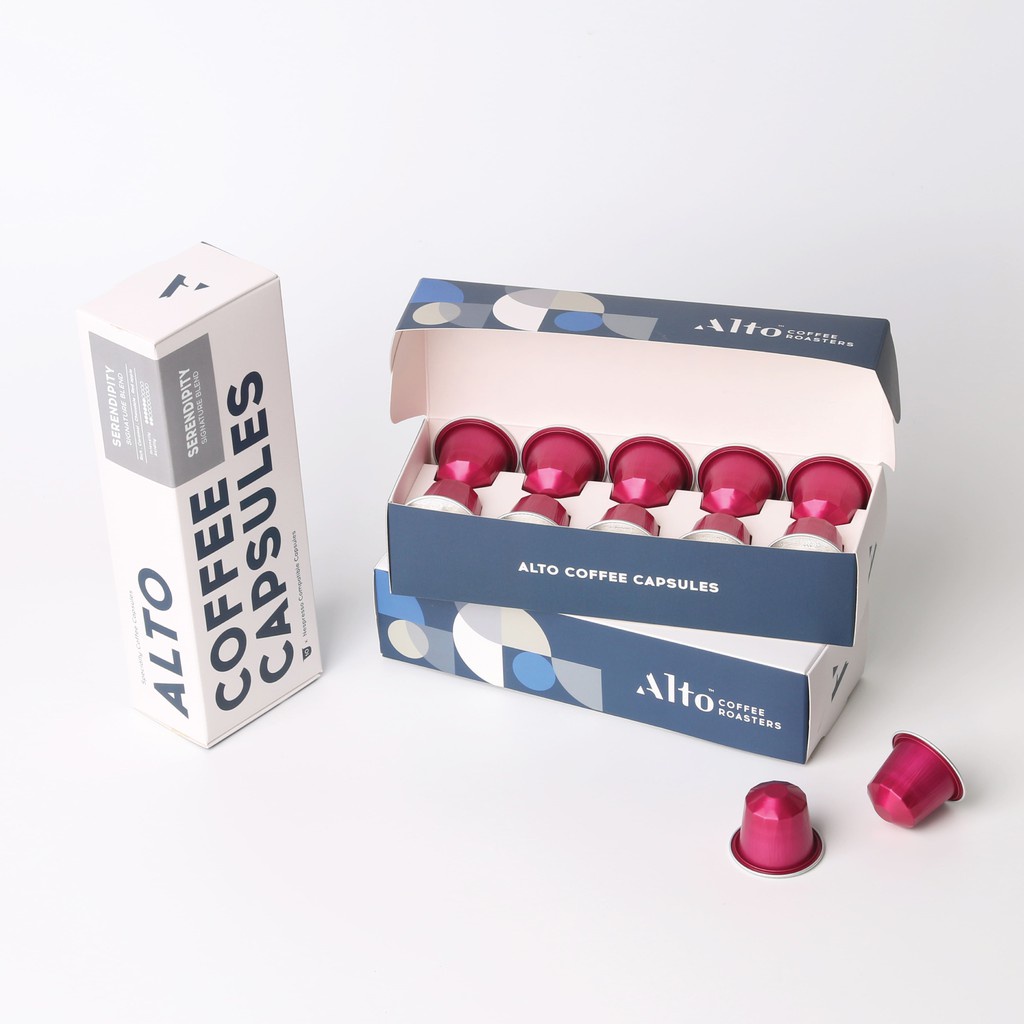 พร้อมส่ง！！ Alto Coffee กาแฟแคปซูล Serendipity Signature Blend สำหรับเครื่อง Nespresso (10 แคปซูล)