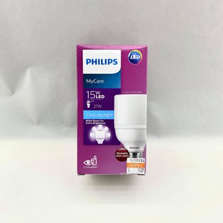 หลอดไฟLED Philips LED (15 วัตต์,E27) รุ่น LED Bright 15W คลูเดย์ไลท์ 6500K ประหยัดไฟ (ประกัน1ปี) ทัศศิพร Tassiporn