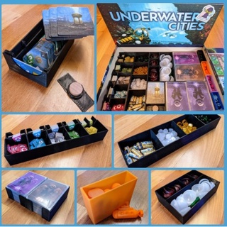 Underwater Cities Boardgame (incl. Expansion) - Organizer (Sleeved Cards)