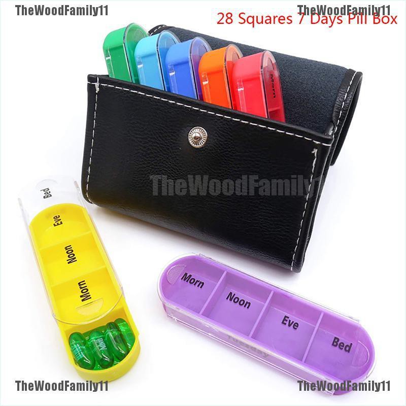 TWF 7 Days Tablet Pill Box Holder Medicine Storage Organizer Container ...