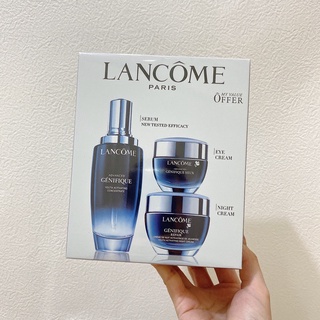 Lancome face cream Facial nourishing essence moisturize Anti-aging three pieces  Lancome ครีมบํารุงผิวหน้า เอสเซ้นบํารุงผิวหน้า ให้ความชุ่มชื้น ต่อต้านริ้วรอย ขนาดเล็ก สามชิ้น