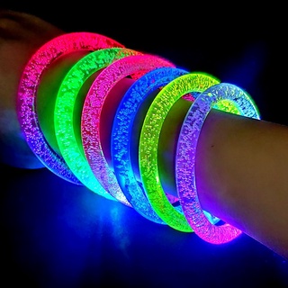 ขายส่ง ขายดี สร้อยข้อมืออะคริลิค มีไฟ LED ของเล่นสําหรับเด็ก【สุ่ม 1 ชิ้น】