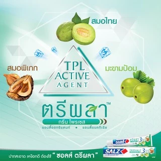 SALZ ยาสีฟัน ซอลส์ ตรีผลา Triphala แพ็คคู่ 160 กรัม