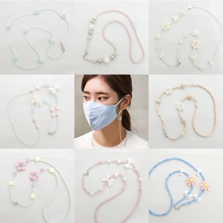 สายคล้องแมสลูกปัด+ไข่มุก เป็นงานพรีเมี่ยมงานคัดเกรด สายคล้องแมส