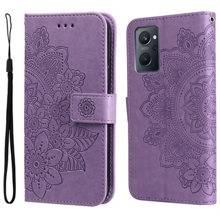 เคสโทรศัพท์หนัง แบบฝาพับ ลายนูน พร้อมช่องใส่บัตร สําหรับ OPPO Realme 9 Pro 8i 9i V25 C35 C31 A36 A76 4G GT 2 Pro NEO 3 NEO 2 GT