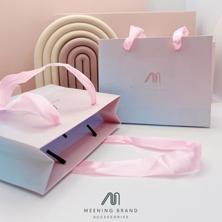 ถุงกระดาษ MEENING BRAND หูหิ้วริบบิ้น