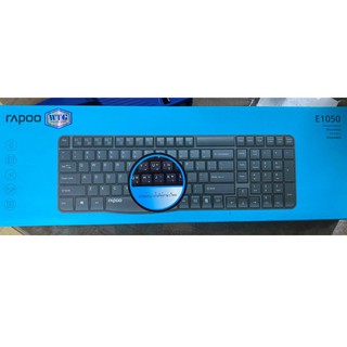 Rapoo E1050 Keyboard USB Wireless 2.4G  ไทย-ENG 104 Keys KB-E1050-Black