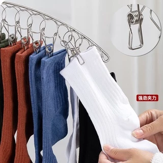 ที่หนีบผ้า ราวหนีบผ้าสแตนเลส ไม้แขวนสแตนเลส แบบเหลี่ยม 20 ตัวหนีบ 8 ตัวหนีบ No.C01202