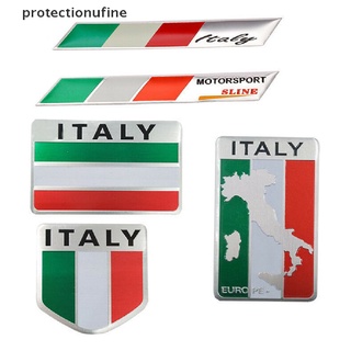 PRNE Aluminum 3D Metal ITALY Italian Flag Sticker Emblem Badge Decal Car Decorate PRNE