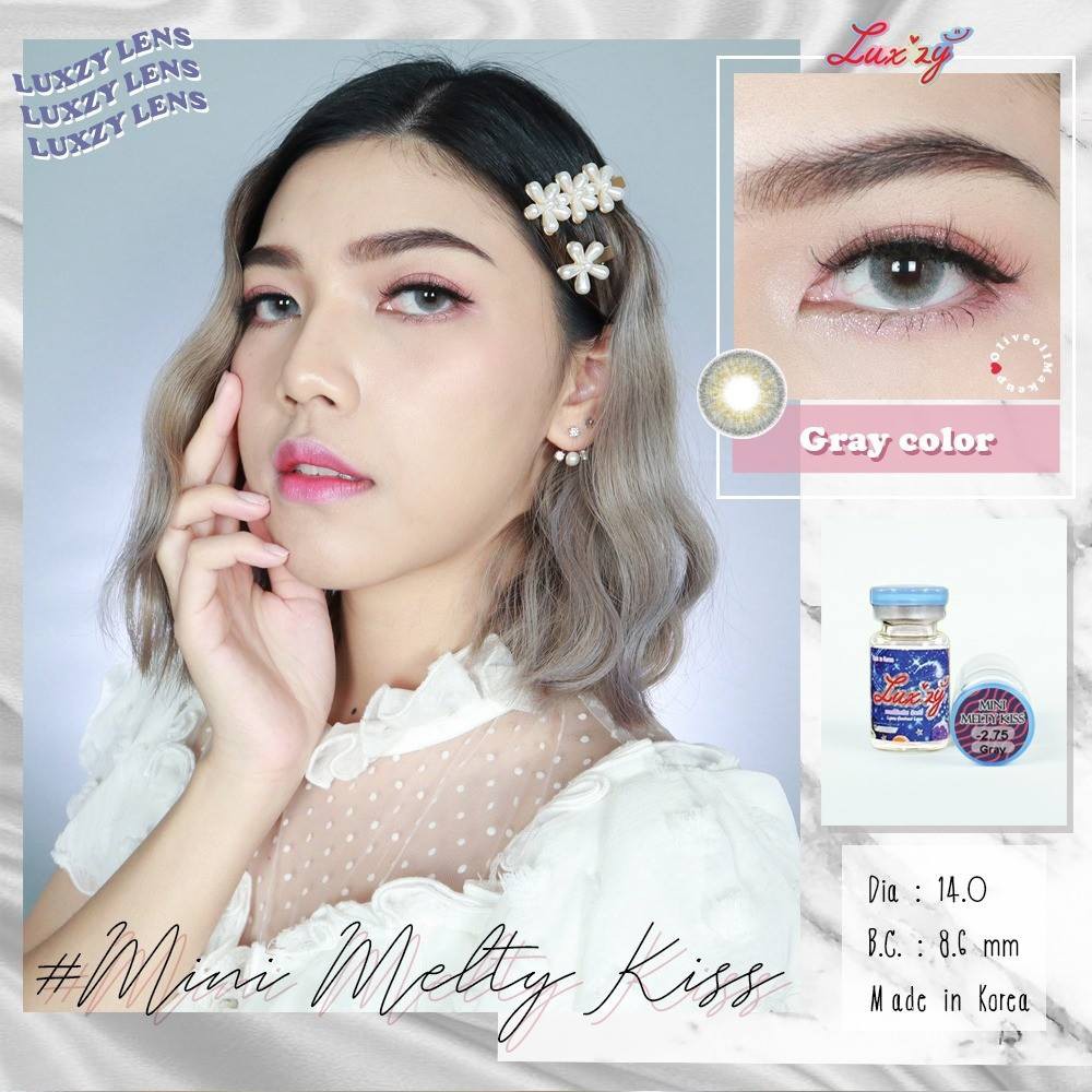 คอนแทคเลนส์🌈Mini Melty Kiss🌈 Gray (Luxzylens) ขนาดมินิ💖 - รูปที่ 4