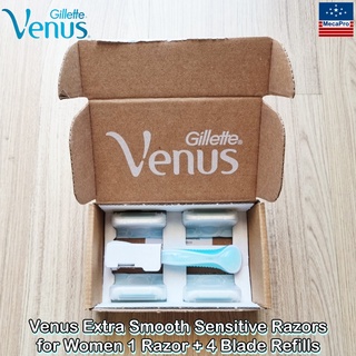 Gillette® Venus Extra Smooth Sensitive Razors for Women 1 Razor + 4 Blade Refills ยิลเลตต์ วีนัส ชุดมีดโกน สำหรับผู้หญิง