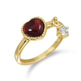 Mizuchol-แหวนเสริมดวงความรักสำหรับคนวันพฤหัสบดี Darling ring พลอย Red Garnet