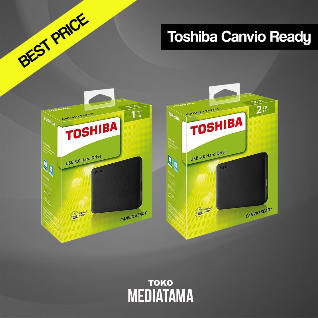 Hardisk Eksternal Toshiba Canvio Ready 1TB / 2TB HDD External Harddisk Hard Disk Drive