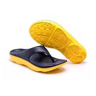 YSANDAL วายแซนดัล รองเท้าแตะวิ่ง Recovery Sandal - สี Dark Blue / Yellow