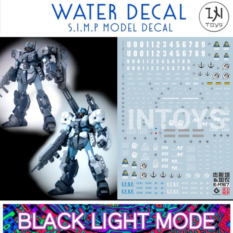 Gundam Decal / Water Decal  MG 1/100 Jesta & Jesta canon ยี่ห่อ S.I.M.P. Model Decal​ @ INTOYS​ KORA