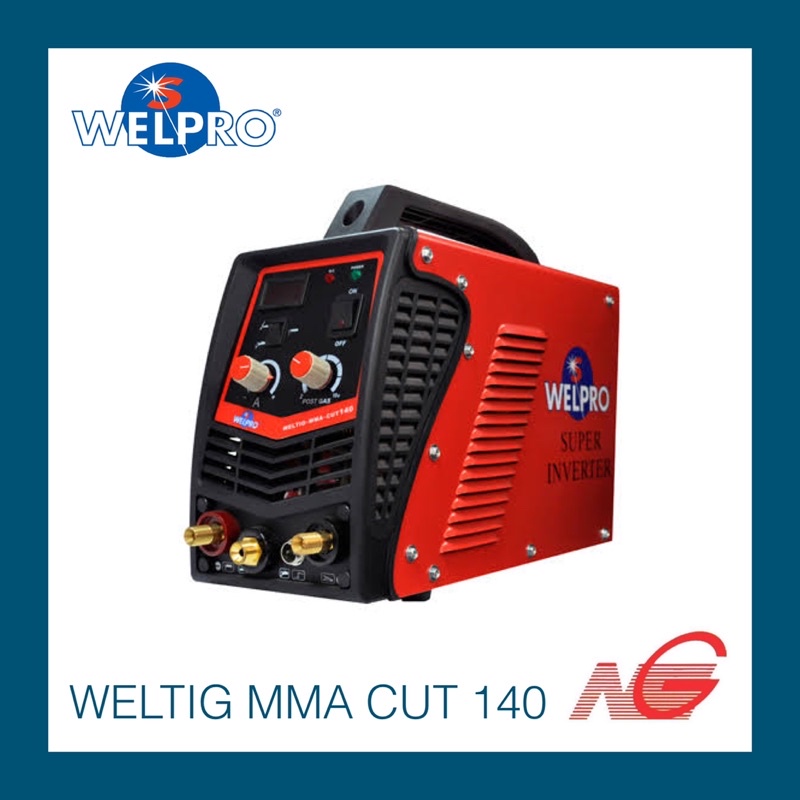 ตู้เชื่อม เครื่องเชื่อมอินเวอร์เตอร์ เวลโปร WELPRO รุ่น WELTIG MMA CUT 140 3ระบบ