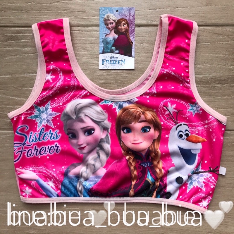 แพค 5ตัว เสื้อกล้าม เสื้อซับใน เด็กผู้หญิง ทรงสั้น ครึ่งตัว สี งานลิขสิทธิ์ เอลซ่า Elsa Frozen S-XL - รูปที่ 4