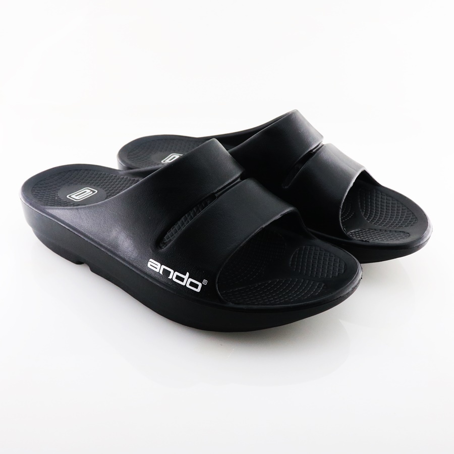 ใหม่ การแก้ไข!!! Ando Viking Black - รองเท้าแตะแบบสวมผู้ชาย