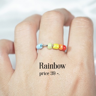 แหวน Rainbow |  แหวนแฟชั่น แหวนมินิมอล แหวนอะคริลิค แหวนสไตล์เกาหลี แหวนราคาถูก