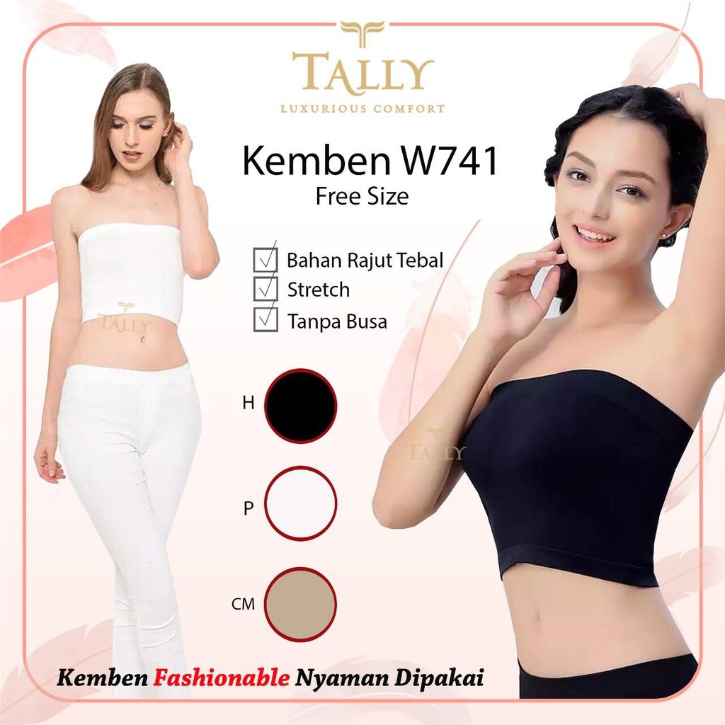 TALLY BRA KEMBEN BRALETTE W741 I WITH FOAM I FREE SIZE I KNIT MATERIAL | FIT SIZE 34-40