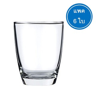แก้วใสโค้งเล็ก (LG30001) แพค 6 ใบ