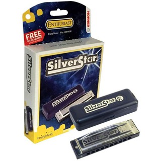 Hohner ฮาร์โมนิก้า  รุ่น Silver Star / 10 ช่อง  + แถมฟรีเคส &amp; ออนไลน์คอร์ส