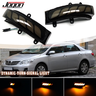 ไฟเลี้ยวไดนามิก LED ติดกระจกมองข้างรถยนต์ สําหรับ Toyota Corolla E140 Altis 2007-2013 Vios 2007-2012