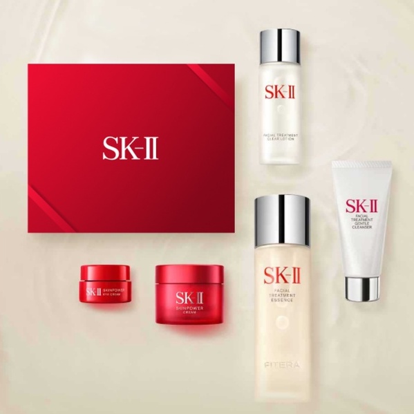 ❥SK2 / SK-II / SKII skin care 5 Pcs Set Experience travel outfit Fairy Water/Cream/Cleanser/Toner/Ey