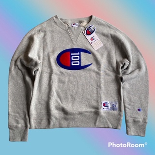 Champion sweater medium oxford grey แท้