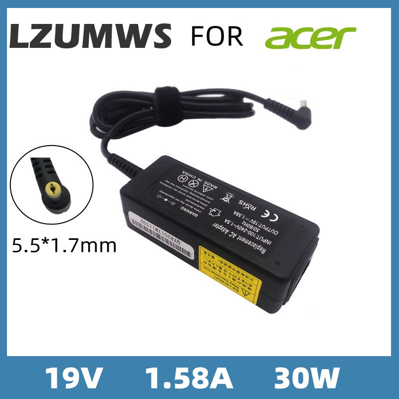 19V 1.58A 30W 5.5*1.7MM AC Laptop Charger Adapter For Acer D255 D255E D260 ZG5 ZG8 ZA3 KAV60 NAV50 D