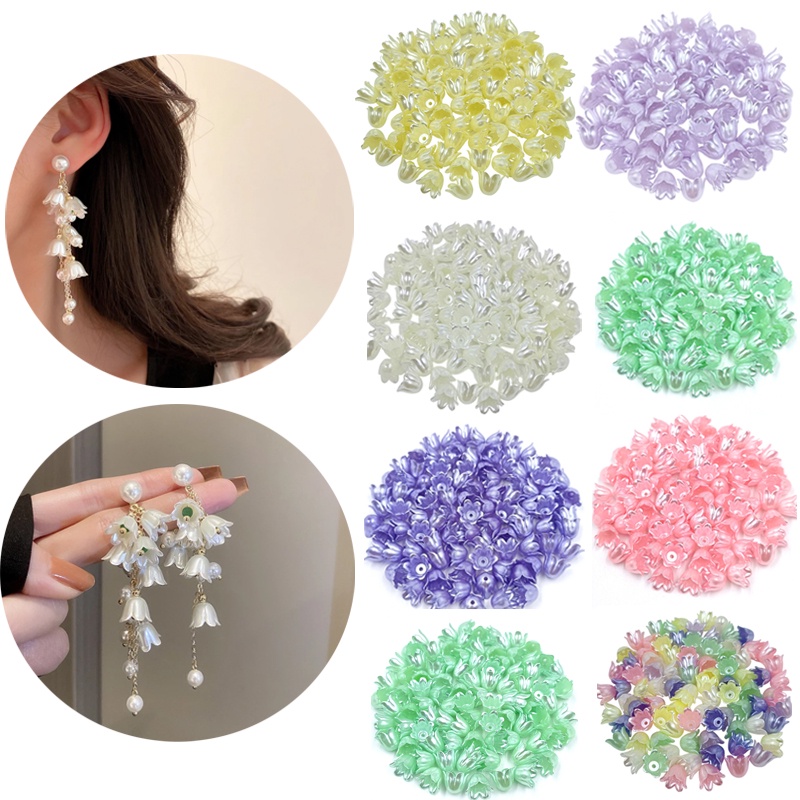 ดอกไม้อะคริลิค ไข่มุกเทียม สี DIY สามมิติ ลิลลี่แห่งหุบเขา