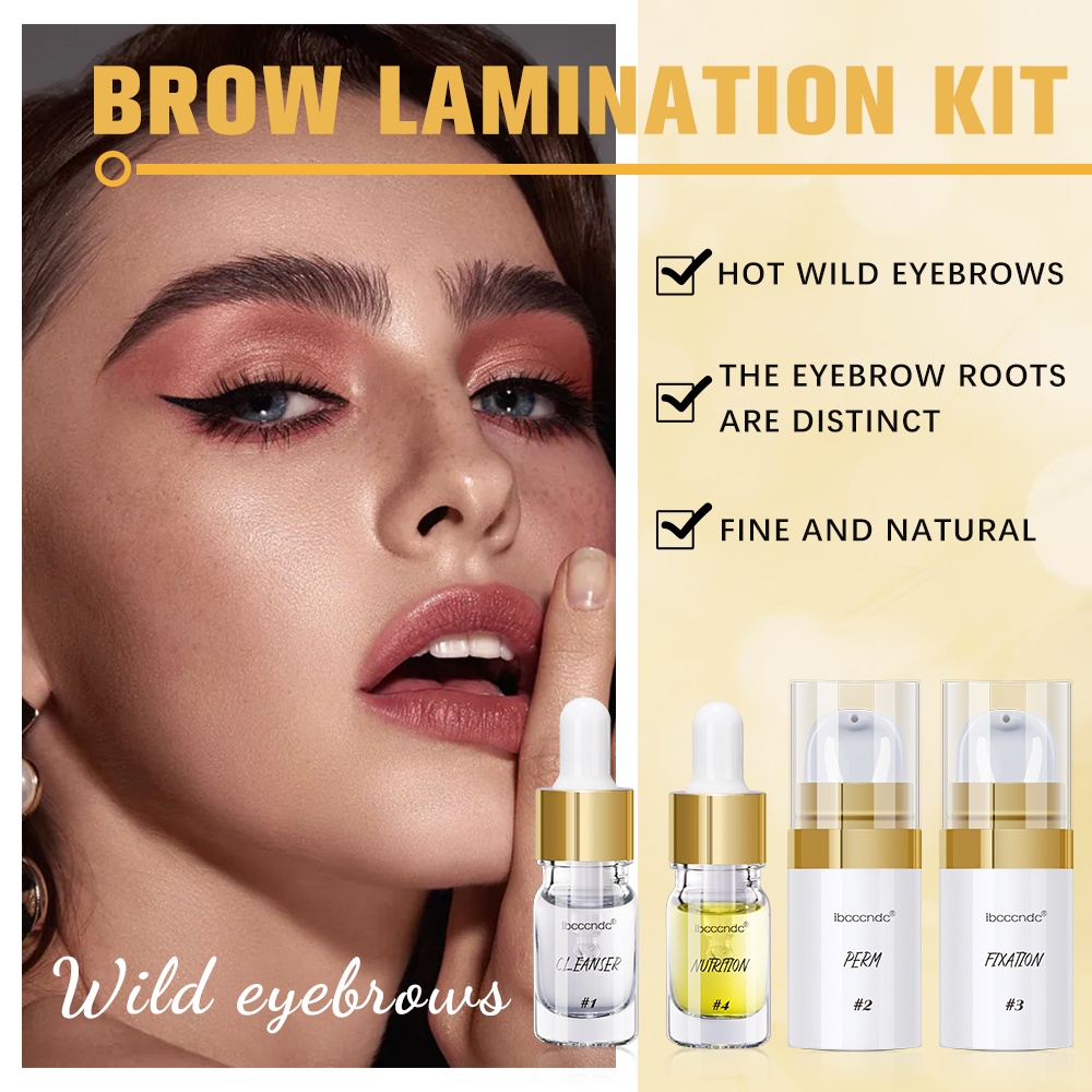 Ibcccndc กึ่งถาวร Eyebrow Perming Lotion แต่งคิ้ว DIY Eyebrow Lift Kit Professional Beauty Salon Brow Lift Perming เครื่องมือรุ่นอัพเกรด