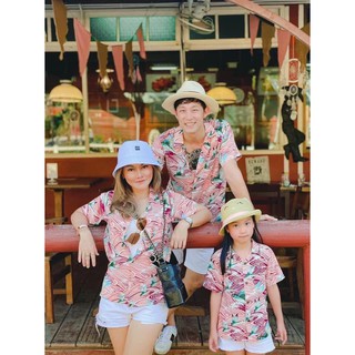 เสื้อฮาวาย เสื้อเด็ก เสื้อครอบครัว เด็ก&amp;ผู้ใหญ่ Hawaiian aloha Shirts  (ปลาบินโอโรส)