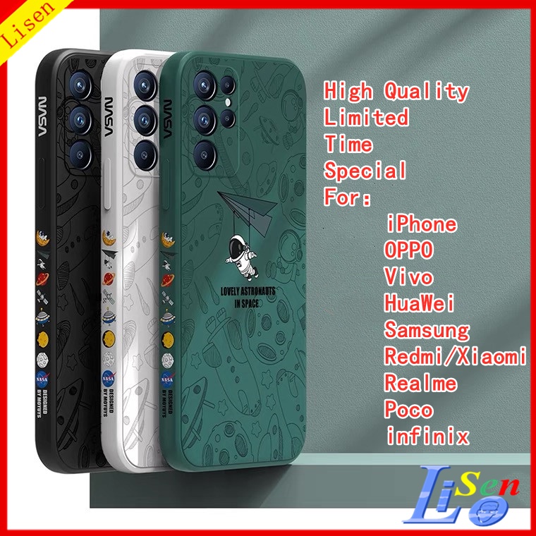 เคส S22 ultra / Samsung S21 ultra / S22 plus / S21 FE S20 FE S9 S9 plus S10 plus S20 S21 plus S8 S8 plus เคสโทรศัพท์มือถือ ลายนักบินอวกาศ nasa สําหรับ DY