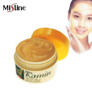 Mistine Kamin Facial Mask 40 g. มิสทีน ขมิ้น มาส์กหน้าขมิ้น มาส์กพอกหน้า มาส์กหน้า