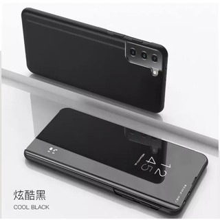ส่งจากไทย เก็บเงินปลายทาง ฝาครอบกระจกส่องเงาเหมาะสำหรับ Case Samsung Galaxy S21 5G Smart Case