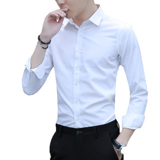 🔥เสื้อผู้ชาย🔥เสื้อเชิ้ตผู้ชายแขนยาว ทรงเข้ารูป สีขาว เสื้อเชิ้ตนักธุรกิจ เสื้อเชิ้ตผู้ชาย เสื้อเชิ้ตผู้ชาย SC5141