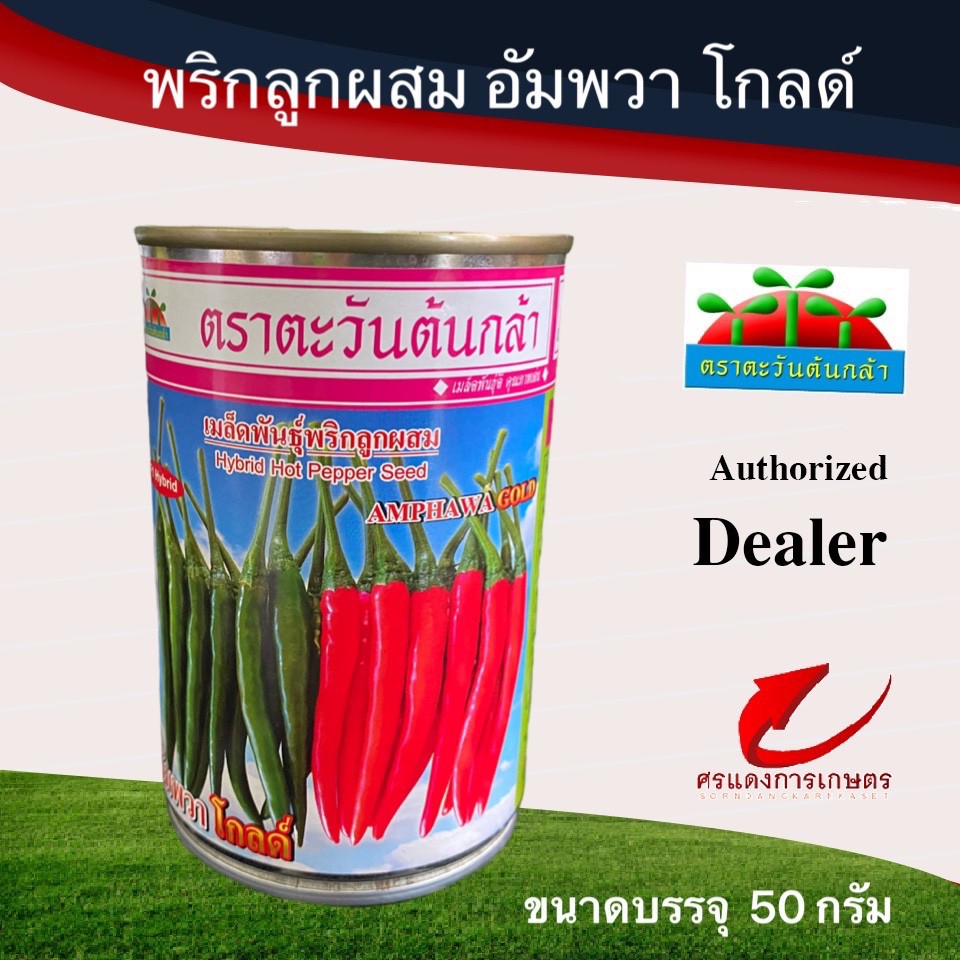 เมล็ดพันธุ์ พริกขี้หนูอัมพวาโกล์ด20 กรัม 50กรัม