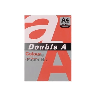 Double A กระดาษสี ขนาด A4 หนา 80 แกรม 25 แผ่น
