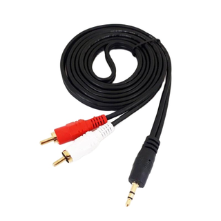 5เมตร 331a 1 vvd 2 สาย AV 3.5mm to 2 RCA 5 เมตรต่อลำโพง คอมต่อลำโพง สายต่อมือถือ