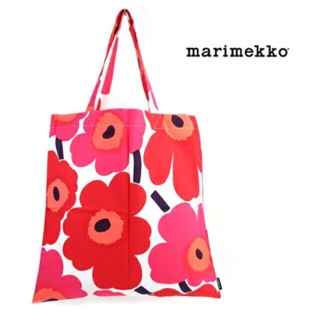 Marimekko Tote Bag แท้ พร้อมห่อของขวัญจากช้อป (ลาย Pieni Unikko)