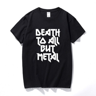 เสื้อยืดแขนสั้น ผ้าฝ้าย พิมพ์ลาย Death To All But Metal Steel Panther Slogan สําหรับผู้ชาย และผู้หญิงS-5XL